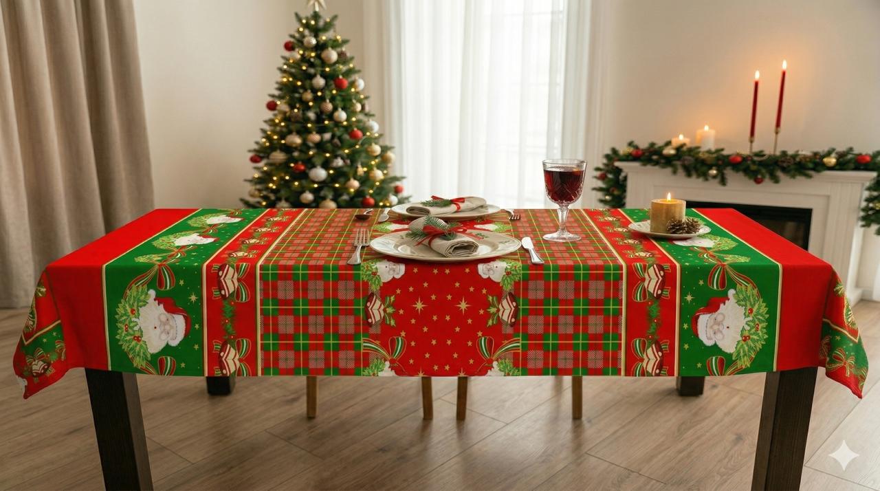 Toalha de mesa 140x140 cm — detalhe do tecido